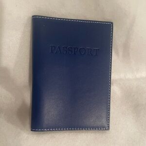 New Gieffe Blue Leather Passport Wallet